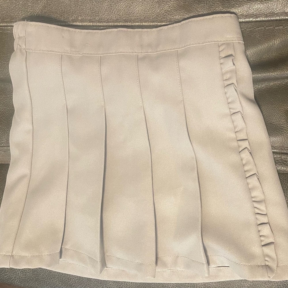 School Khaki Pleated Skirt size 7